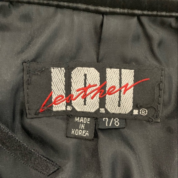 Women’s  Black IOU Leather Skirt. Size‎ 7-8 - Picture 3 of 6